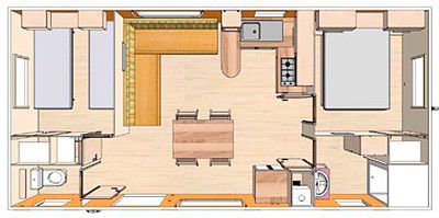 Plan du Mobil-Home Loft 79