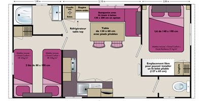 Plan du Mobil-Home Super Mercure